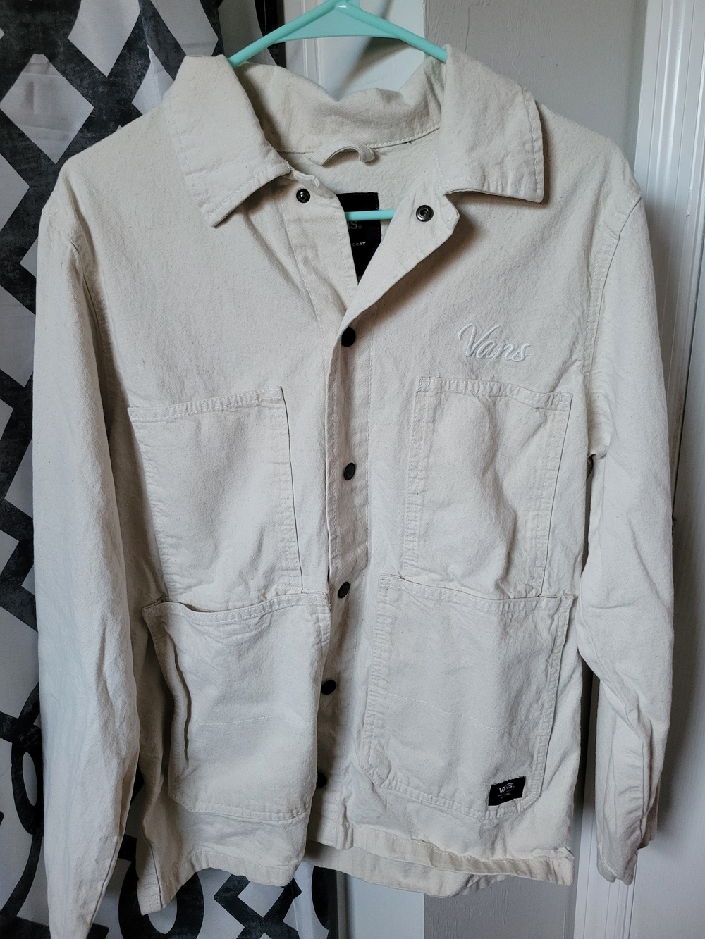 Vans Cream Lightweight Button-Front Work Jacket